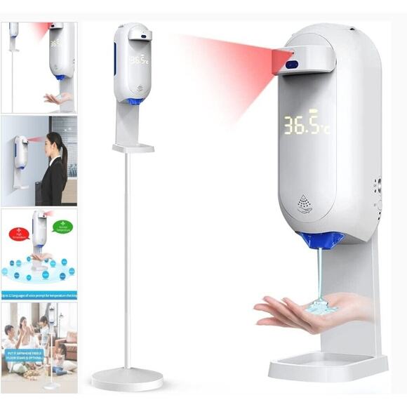 Hand Sanitizer Dispenser, by LIEN L5 Reads Hand & Head Temp F° or C° - Picture 1 of 8